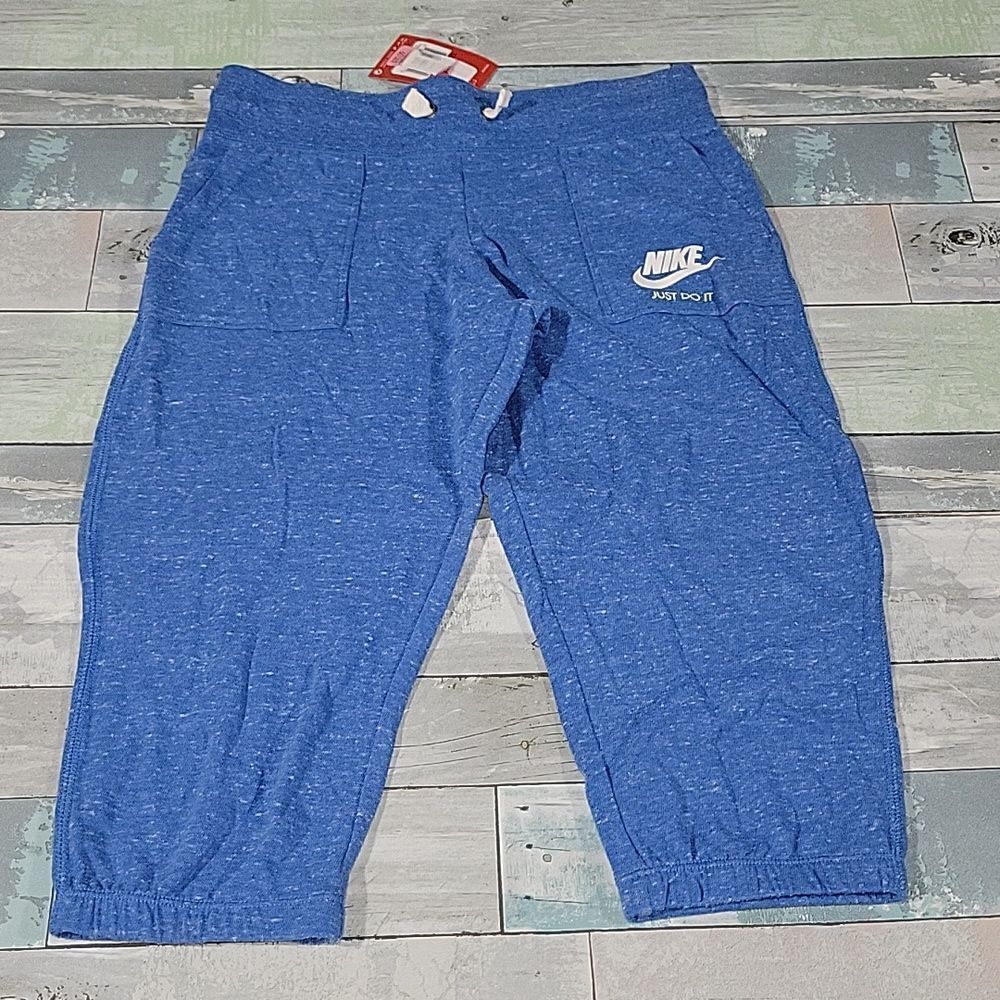 Girls Blue Nike Capris sz Large NWT